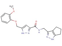 5-[(2-methoxyphenoxy)methyl]-N-(1,4,5,6-tetrahydrocyclopenta[c]pyrazol-3-ylmethyl)-1H-pyrazole-3-carboxamide
