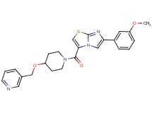 6-(3-methoxyphenyl)-3-{[4-(3-pyridinylmethoxy)-1-piperidinyl]carbonyl}imidazo[2,1-b][1,3]thiazole