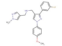 1-[3-(3-fluorophenyl)-1-(4-methoxyphenyl)-1H-pyrazol-4-yl]-N-[(1-methyl-1H-pyrazol-4-yl)methyl]methanamine