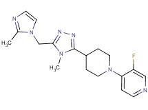 3-fluoro-4-(4-{4-methyl-5-[(2-methyl-1H-imidazol-1-yl)methyl]-4H-1,2,4-triazol-3-yl}piperidin-1-yl)pyridine