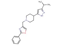 4-(3-isopropyl-1H-pyrazol-5-yl)-1-[(2-phenyl-1,3-oxazol-4-yl)methyl]piperidine