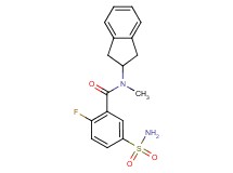 5-(aminosulfonyl)-N-(2,3-dihydro-1H-inden-2-yl)-2-fluoro-N-methylbenzamide