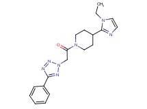 4-(1-ethyl-1H-imidazol-2-yl)-1-[(5-phenyl-2H-tetrazol-2-yl)acetyl]piperidine