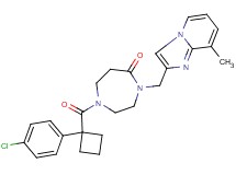 1-{[1-(4-chlorophenyl)cyclobutyl]carbonyl}-4-[(8-methylimidazo[1,2-a]pyridin-2-yl)methyl]-1,4-diazepan-5-one
