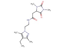 2-(1,3-dimethyl-2,5-dioxo-4-imidazolidinyl)-N-[2-(4-ethyl-3,5-dimethyl-1H-pyrazol-1-yl)ethyl]acetamide