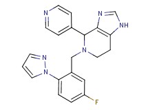5-[5-fluoro-2-(1H-pyrazol-1-yl)benzyl]-4-pyridin-4-yl-4,5,6,7-tetrahydro-1H-imidazo[4,5-c]pyridine
