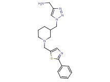 {[1-({1-[(2-phenyl-1,3-thiazol-5-yl)methyl]-3-piperidinyl}methyl)-1H-1,2,3-triazol-4-yl]methyl}amine bis(trifluoroacetate)