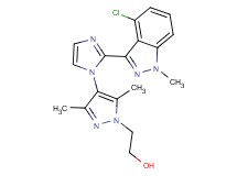 2-{4-[2-(4-chloro-1-methyl-1H-indazol-3-yl)-1H-imidazol-1-yl]-3,5-dimethyl-1H-pyrazol-1-yl}ethanol