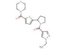 4-[(5-{1-[(1-ethyl-1H-pyrazol-4-yl)carbonyl]-2-pyrrolidinyl}-2-thienyl)carbonyl]morpholine