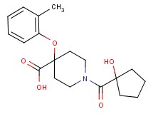 1-[(1-hydroxycyclopentyl)carbonyl]-4-(2-methylphenoxy)piperidine-4-carboxylic acid