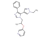 3-{2-[5-(1-ethyl-1H-pyrazol-4-yl)-4-phenyl-1H-imidazol-1-yl]-1-methylethoxy}pyridine