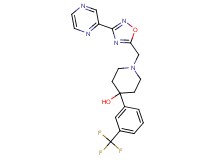 1-{[3-(2-pyrazinyl)-1,2,4-oxadiazol-5-yl]methyl}-4-[3-(trifluoromethyl)phenyl]-4-piperidinol