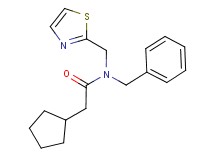 N-benzyl-2-cyclopentyl-N-(1,3-thiazol-2-ylmethyl)acetamide
