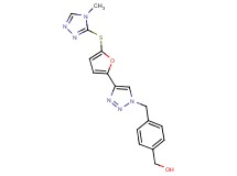 {4-[(4-{5-[(4-methyl-4H-1,2,4-triazol-3-yl)thio]-2-furyl}-1H-1,2,3-triazol-1-yl)methyl]phenyl}methanol