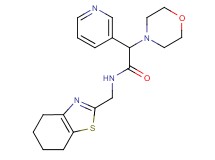 2-(4-morpholinyl)-2-(3-pyridinyl)-N-(4,5,6,7-tetrahydro-1,3-benzothiazol-2-ylmethyl)acetamide