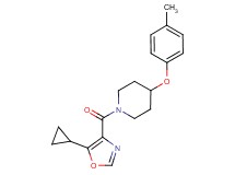 1-[(5-cyclopropyl-1,3-oxazol-4-yl)carbonyl]-4-(4-methylphenoxy)piperidine