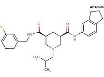 (3R,5S)-N-(2,3-dihydro-1H-inden-5-yl)-N'-(3-fluorobenzyl)-1-isobutyl-3,5-piperidinedicarboxamide