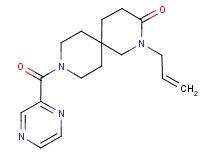 2-allyl-9-(pyrazin-2-ylcarbonyl)-2,9-diazaspiro[5.5]undecan-3-one