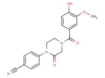 4-[4-(4-hydroxy-3-methoxybenzoyl)-2-oxo-1-piperazinyl]benzonitrile
