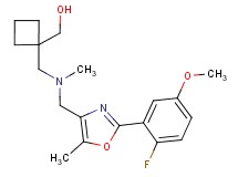 (1-{[{[2-(2-fluoro-5-methoxyphenyl)-5-methyl-1,3-oxazol-4-yl]methyl}(methyl)amino]methyl}cyclobutyl)methanol