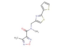 N,4-dimethyl-N-{[2-(2-thienyl)-1,3-thiazol-4-yl]methyl}-1,2,5-oxadiazole-3-carboxamide