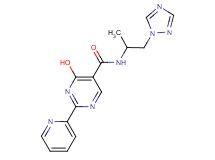4-hydroxy-N-[1-methyl-2-(1H-1,2,4-triazol-1-yl)ethyl]-2-pyridin-2-ylpyrimidine-5-carboxamide