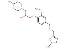 1-{2-hydroxy-3-[2-methoxy-4-({[(5-methyl-2-thienyl)methyl]amino}methyl)phenoxy]propyl}-4-piperidinol