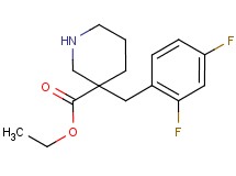 ethyl 3-(2,4-difluorobenzyl)-3-piperidinecarboxylate hydrochloride