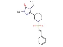 4-ethyl-2-methyl-5-(1-{[(E)-2-phenylvinyl]sulfonyl}piperidin-3-yl)-2,4-dihydro-3H-1,2,4-triazol-3-one