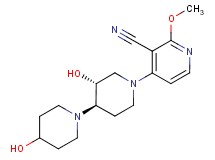 4-[(3'R*,4'R*)-3',4-dihydroxy-1,4'-bipiperidin-1'-yl]-2-methoxynicotinonitrile