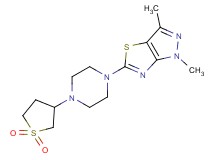 5-[4-(1,1-dioxidotetrahydro-3-thienyl)piperazin-1-yl]-1,3-dimethyl-1H-pyrazolo[3,4-d][1,3]thiazole