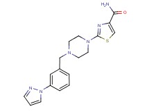 2-{4-[3-(1H-pyrazol-1-yl)benzyl]piperazin-1-yl}-1,3-thiazole-4-carboxamide