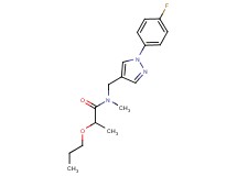 N-{[1-(4-fluorophenyl)-1H-pyrazol-4-yl]methyl}-N-methyl-2-propoxypropanamide