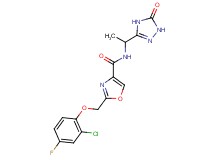 2-[(2-chloro-4-fluorophenoxy)methyl]-N-[1-(5-oxo-4,5-dihydro-1H-1,2,4-triazol-3-yl)ethyl]-1,3-oxazole-4-carboxamide