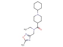 1-cyclohexyl-N-ethyl-N-[(5-methyl-1,2,4-oxadiazol-3-yl)methyl]-4-piperidinecarboxamide
