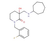 3-[(cycloheptylamino)methyl]-1-(2-fluorobenzyl)-3-hydroxy-2-piperidinone