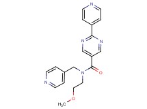 N-(2-methoxyethyl)-2-(4-pyridinyl)-N-(4-pyridinylmethyl)-5-pyrimidinecarboxamide