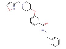 3-{[1-(3-isoxazolylmethyl)-4-piperidinyl]oxy}-N-(2-phenylethyl)benzamide