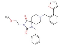 1-benzyl-8-[2-(2-furyl)benzyl]-3-(2-methoxyethyl)-1,3,8-triazaspiro[4.5]decane-2,4-dione