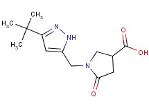 1-[(3-tert-butyl-1H-pyrazol-5-yl)methyl]-5-oxopyrrolidine-3-carboxylic acid