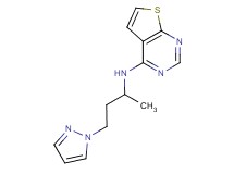 N-[1-methyl-3-(1H-pyrazol-1-yl)propyl]thieno[2,3-d]pyrimidin-4-amine