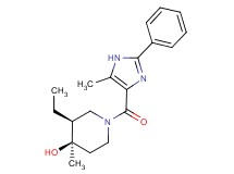 (3S*,4R*)-3-ethyl-4-methyl-1-[(5-methyl-2-phenyl-1H-imidazol-4-yl)carbonyl]piperidin-4-ol
