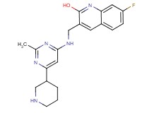 7-fluoro-3-({[2-methyl-6-(3-piperidinyl)-4-pyrimidinyl]amino}methyl)-2-quinolinol