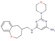 2-morpholin-4-yl-N-(2,3,4,5-tetrahydro-1-benzoxepin-4-ylmethyl)pyrimidine-4,6-diamine