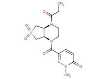 6-{[(4aS*,7aR*)-6,6-dioxido-4-propionylhexahydrothieno[3,4-b]pyrazin-1(2H)-yl]carbonyl}-2-methyl-3(2H)-pyridazinone