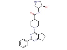 N-[rel-(3R,4R)-4-hydroxy-3-pyrrolidinyl]-1-(2-phenyl-6,7-dihydro-5H-cyclopenta[d]pyrimidin-4-yl)-4-piperidinecarboxamide dihydrochloride