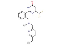 6-(difluoromethyl)-2-(2-{[[(5-ethylpyridin-2-yl)methyl](methyl)amino]methyl}phenyl)pyrimidin-4(3H)-one