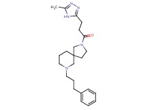 2-[3-(5-methyl-4H-1,2,4-triazol-3-yl)propanoyl]-7-(3-phenylpropyl)-2,7-diazaspiro[4.5]decane