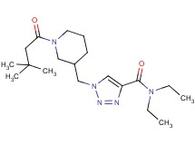 1-{[1-(3,3-dimethylbutanoyl)-3-piperidinyl]methyl}-N,N-diethyl-1H-1,2,3-triazole-4-carboxamide