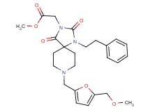 methyl [8-{[5-(methoxymethyl)-2-furyl]methyl}-2,4-dioxo-1-(2-phenylethyl)-1,3,8-triazaspiro[4.5]dec-3-yl]acetate